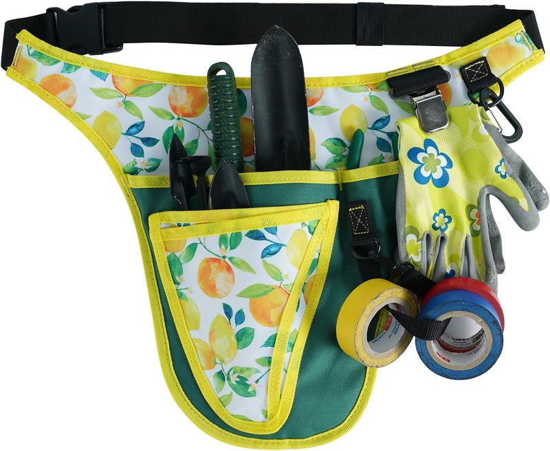 KUNN Garden Tool Belt for Women,Waist Pouch Apron with Pockets for Gardening,Florists - Image 1